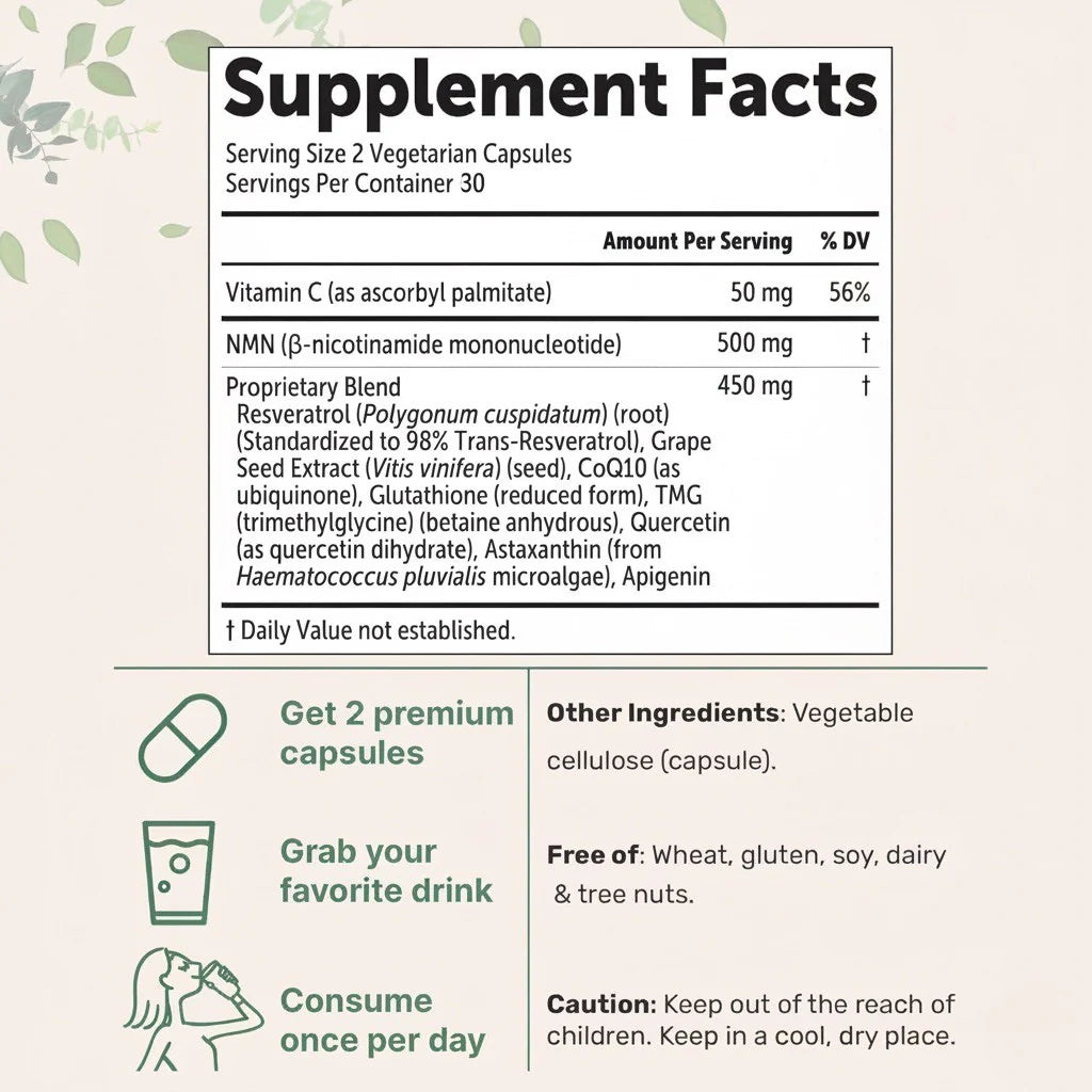 NMN Complex 10-in-1 - Complete Pre-IVF Stack Capsules